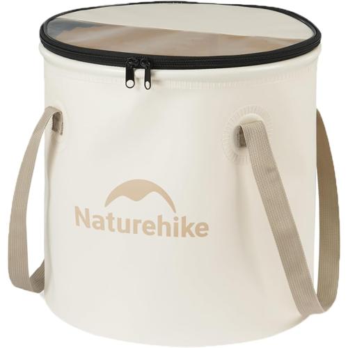 Naturehike 10L Collapsible Bucket, Folding Portable Wash Basin with Handle & Lid for Outdoor Camping Travelling Fishing Hiking Gardening Car Washing
