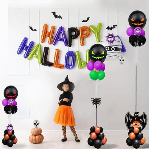 4 Set Balloon Stand Kit, 9 Feet Adjustable Balloon Arch for Floor, Ballon Column Tower with Weights Base and Pole, Metal Backdrop Stands for Parties, NO Need Helium Tank for Balloons