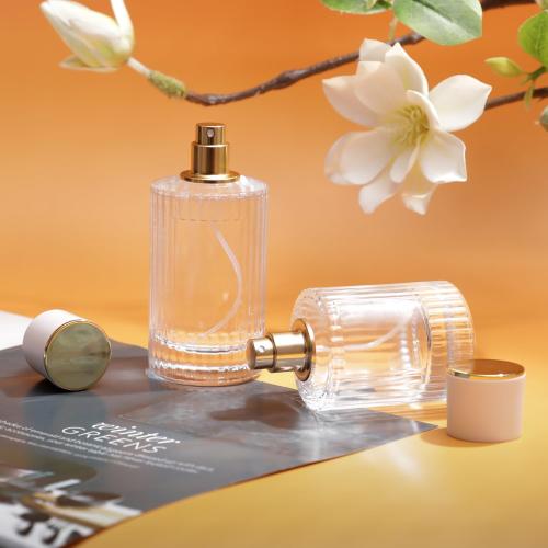 100ml/3.4 Oz Glass Spray Bottle Perfume Atomizer,Refillable Perfume Spray Bottle Perfume Bottles Empty with 3 Kinds of Perfume Dispenser (Round 100ml)