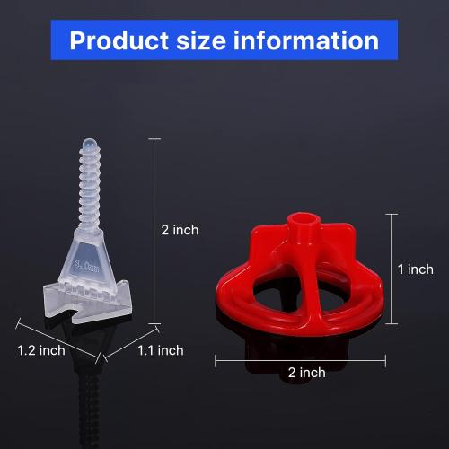 Professional Tile Leveling System Kit，Anti-Loosening Spacers/Wall, Bathroom Tiling -1/32-1/16-1/8 Precision Alignment & Grout Spacing Tools