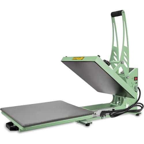 Heat Press 15x15 Slide Out Heat Press Machine, Industrial Digital Heat Transfer Machine Sublimation for T-Shirt Green