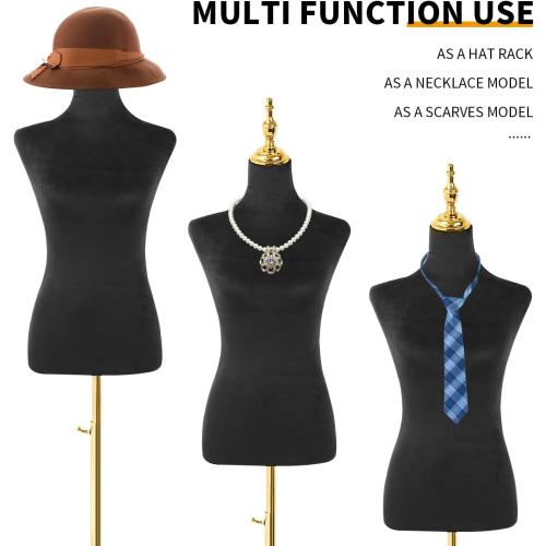 Female Mannequin Body Gold Tripod Stand,Height Adjustable Maniqui para Ropa,Dress Form Mannequin