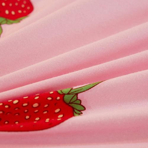 Erosebridal Strawberry Bedding, Kawaii Room Decor Cute Bedding Sets for Women Girls Kids, Pink Kawaii Strawberry Decor Comforter Cover Set with 1 Duvet Cover  2 Pillowcases, Full Size