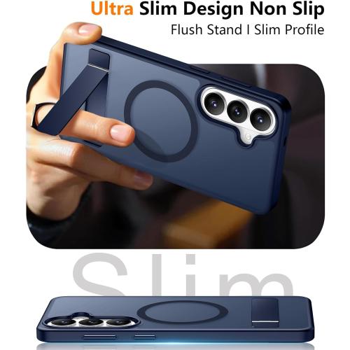 SPIDERCASE Magnetic for Samsung Galaxy S26 Plus Case, with [3 Stand Ways][ Military Grade Drop Protection] with Invisible Stand Shockproof Slim Case for Samsung Galaxy S26 Plus 6.7, Blue