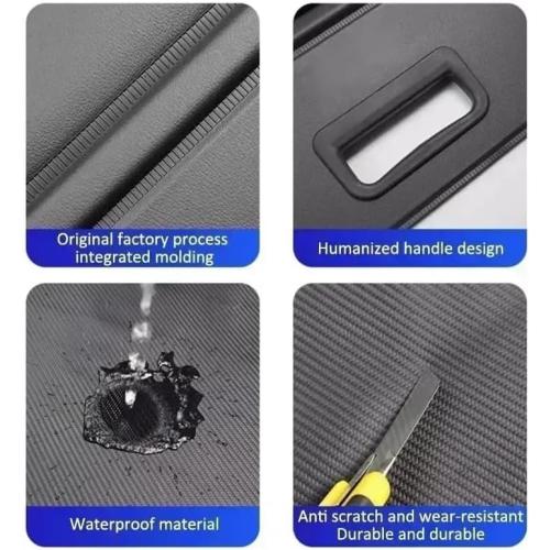 Retractable Cargo Cover Compatible with Nissan Kicks 2025 2026 Shield Security Shade Privacy Screen Tonneau Luggage Cargo Trunk Organizers Carbon Fiber Texture (No Drilling Installation)