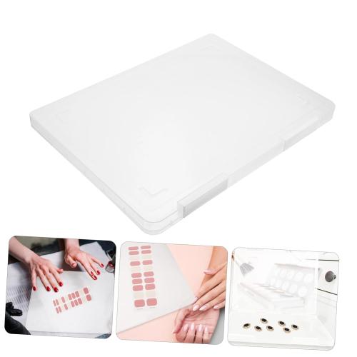 Didiseaon Press Nail Organizer Storage Box Large Capacity Transparent Nail Art Display Case Dustproof Collection and Showing Box for Salon and DIY Enthusiasts