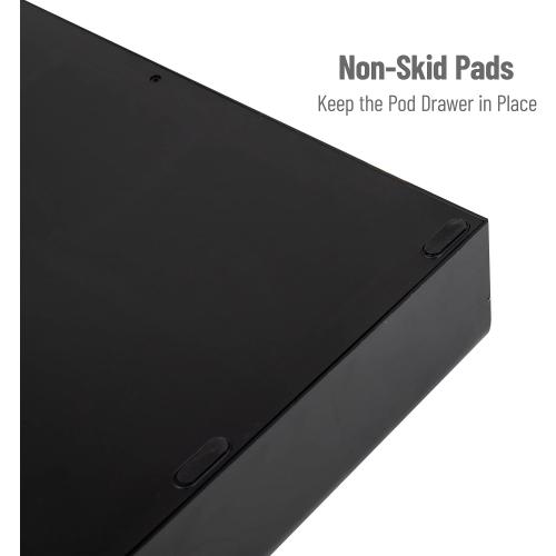 Mind Reader Single Serve Coffee Pod Drawer, 36 Pod Capacity, Countertop Organizer, Breakroom, 12.75L x 13W x 3H, Black