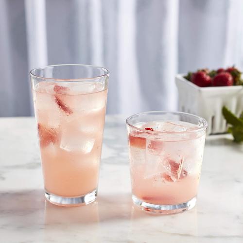 Libbey Flare Rocks, Glass Tumbler Set, Stylish Lead-Free Drinking Glasses Set of  Dishwasher-Safe Glass Cups Set for Daily Use and Parties