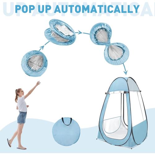 Pop Up Tent, Clear Outdoor Tents Sports Fishing, Rainproof and Windproof Beach Camping, Lightweight and Sturdy, Easy Set Up, UPF 50  Portable Folding 39 x 64