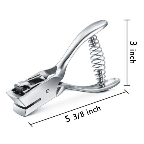 IMLIKE Badge Hole Punch for ID Cards:All Metal Handheld Slot Hole Punch,No Burrs,One Slot Badge Hole Puncher for ID Card,Badge PVC and Blinds Hole, 15mm x 3mm Hole