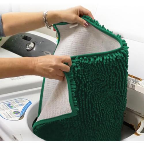Muddy Mat® | Super Absorbent Door Mat Indoor, Microfiber Quick Dry Chenille Entryway Rug, Non-Slip Front Door Mat, Indoor Mats for Entryway, Machine Washable Pet Rug, Dark Green