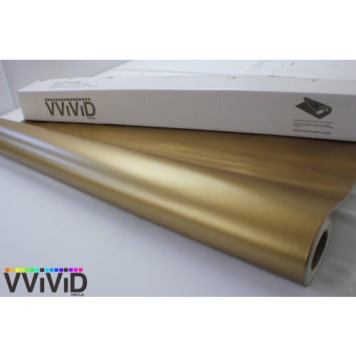 VViViD Matte Metallic Pearl Gold 1 Foot x 5 Feet Vinyl Wrap with Air Release Technology