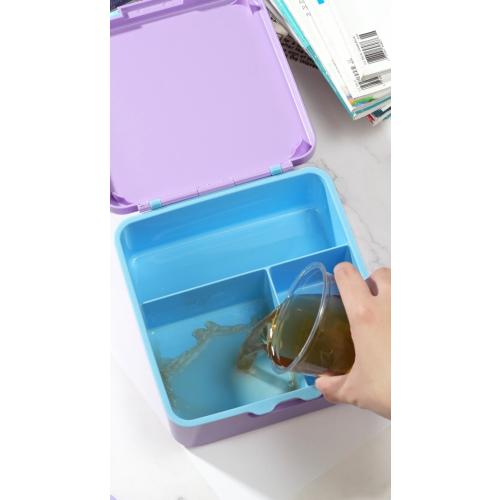 Fimibuke Bento Box for Kids Adult, BPA Free & Leakproof Toddler Lunch Box with 8.5oz Insulated Food Jar, Utensils & Sauce Jar, Dishwasher Safe 3 or 4 Compartment Container for School Girl Boy