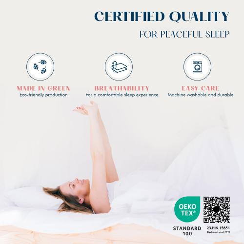 XOOX Linen 500 TC Cotton Pillow Cases King Size Set of 2, 100% Egyptian Cotton Pillowcases, Soft, Cooling & Breathable, Sateen Weave Hotel Pillow Covers for Sleeping - Sea Foam