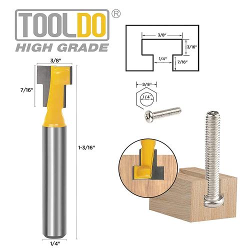 2PACK ..  Keyhole Router Bit Set- 1/4 Inch Shank Router bits,5 pcs Router Bit Set 5/16&3/8 & 1/2 &5/8 &7/16 Inch Blade Diameter