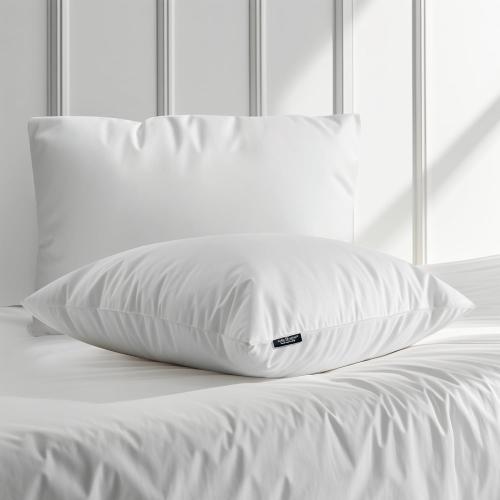 (1 pillow) Farm to Home 100% Organic Cotton Down Alternative Pillow King Size Luxury Hotel Collection Bedding Pillow Medium Soft for Back, Stomach or Side Sleepers, White/Queen/ 20X36