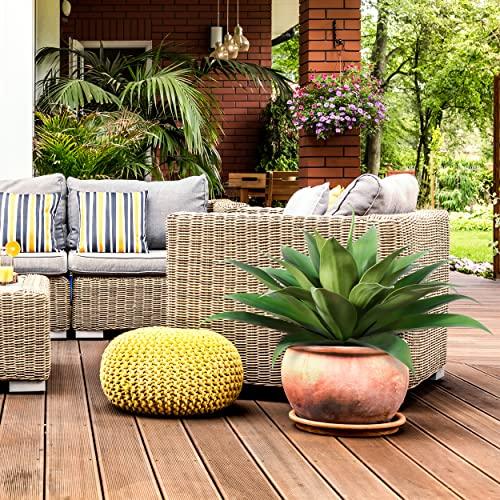 Artificial Plants Fake Agave Succulent Plant 28 Inch Big Size Faux Succulents Stems for Indoor Outdoor Realistic & Natural Home Decor Plants for Office Housewarming