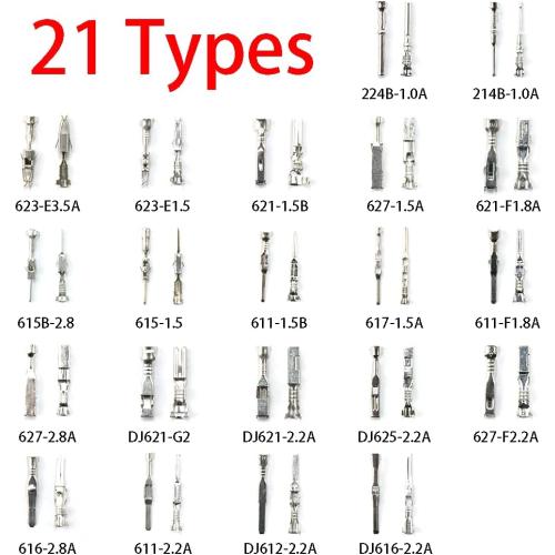 1/1.5/1.8/2.2/2.8/3.5mm Terminal Automotive Connector Car Electrical Wire Removal Non-Insulated Plug Male Female Crimp Pins Connectors Kit Crimped kit Motorcycle Atv set Auto Electric