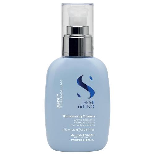 Alfaparf Milano Semi di Lino Density Thickening Cream for Thin Hair - Thermal Protection - Builds Body, Plumps Hair - Volumizing Hair Product – Revitalized, Youthful, Thicker Hair - Vegan (4.23 Oz)