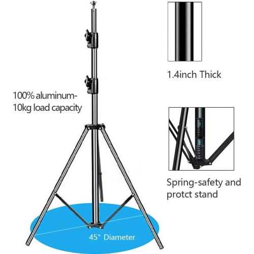 SLOW DOLPHIN Photo Video Studio 12ft (W) x 10ft (H) Heavy Duty Adjustable Photography Backdrop Stand Background Support System Kit with Carry Bag