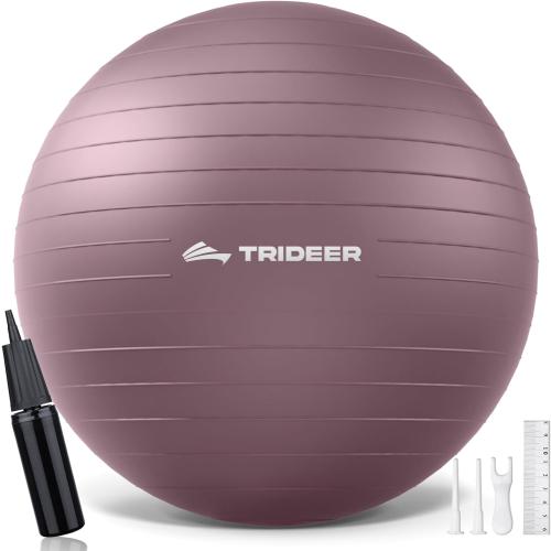Trideer Yoga Ball – Anti-Burst Exercise Ball for Pregnancy, Office, Birthing, Stretching & Core Workout – Home Gym & Therapy