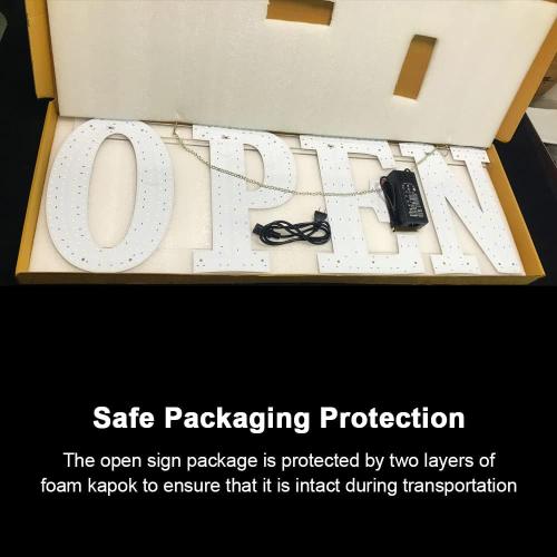 40x14 Extra Jumbo LED Open Signs for Business, Unique Design Super Bright Open Sign with Chain, High Visibility Open Sign for Stores Bar Hotel Retail Shops Window Salon Office