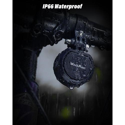 Black Wind&Moon Electric Bike Bell, 80-130DB Anti-Theft Alarm Adjustable Bike Horn, IPX6 Waterproof with USB Rechargeable Scooter Horn, Bicycle Bell, Warning Horn (Remote Control 4 Tones, 4 Tones, 1 Tone)