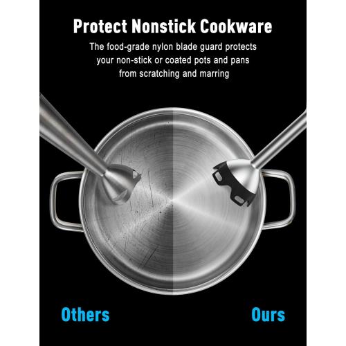 1000W Powerful Immersion Blender handheld, 2025 New Update Hand Blender with 25-Speed, Scratch-Resistant Corded Hand Mixer with Heavy-Duty Copper Brushless Motor and Gift Box