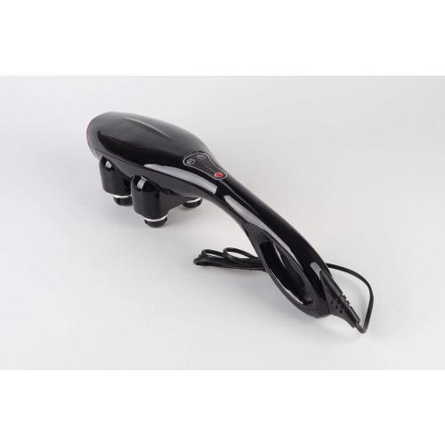BLACK Handheld Massager, Four-Head Massage Gun, relieves deep Tissue Pain. Percussion Massage Function, Suitable for Massaging The Back, Neck, Shoulders, Legs, Limbs, Muscles, and Body.