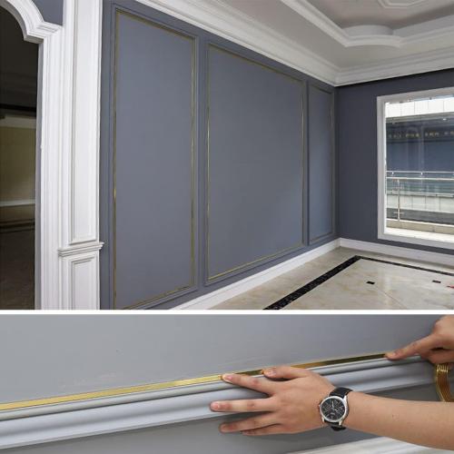 Flexible Molding & Wall Trim | Peel and Stick Design | Ceiling, Floor, Mirror, Corner, Cabinet and Auto Trim, 16.4 ft x 2.0 inch