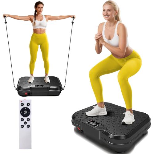 Vibration Plate Exercise Machine | Vibrating Plate for Lymphatic Drainage, 250 Speed Levels Shake Plate, 400 Lbs Capacity Full Body Workout for Home Women Men