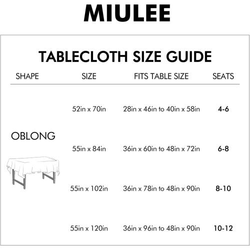 MIULEE Beige Thick Polyester Linen Rectangle Tablecloth Decorative Cutouts Waterproof Stain and Wrinkle Resistant Table Cloth Burlap Farmhouse Table Cover for Dining Party Wedding, 55 x 84 inch