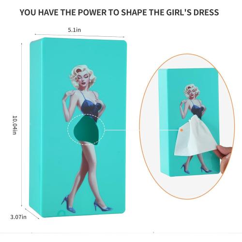 Skirt Tissue Box Holder, Charming and Cute Tissue Box Cover Rectangle Acrylic Tissue Box, Stylish Skirt Tissue Box Holder, Decorative Tissue Cover for Bathroom Toilet Bedroom Living Room Table Desk