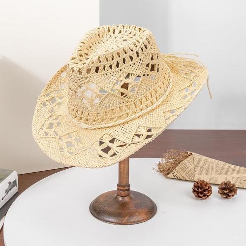 Straw Cowboy Hat for Women and Men, Western Cowgirl Hat for Holiday, Foldable Wide Brim Men Sun Hat, Fishing Hat