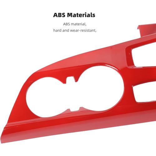 CheroCar Center Console Gear Shift Panel Trim Cover Interior Decoration for Chevrolet Camaro 2016  (Red)