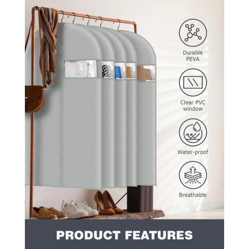 Garment Bags Suit Bags for closet storage 9 Packs Garment Covers 24 x 43 Inchs for Storage Suits, T-shirts and Jackets, Suit Covers for Hanging Clothes on Closet or Travel