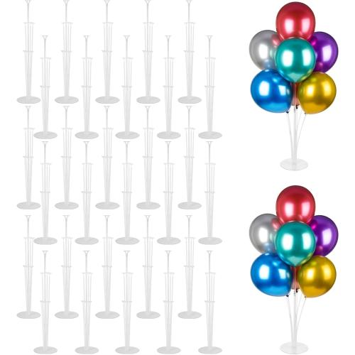 30 Sets Balloon Stand Kits, Balloon Sticks Holder with Base for Table Graduation Birthday Baby Shower Gender Reveal Party Decorations