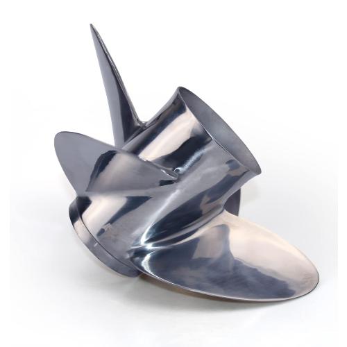 CAPTAIN 4 Blades Stainless Steel Boat Propeller fit Mercury, 13 Diameter x 19 Pitch, 15 Spline Tooth Outboard Engines Motor Prop, OEM RH Propellers for 40 50 70 Force 75 80 90 100 115 125 140 HP