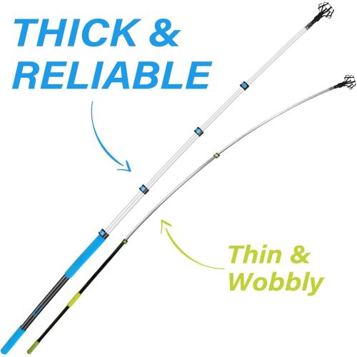 18FT Reach Light Bulb Changer for High Ceilings,12FT Telescopic Extension Pole for Ceilings and Recessed Lights,High Reach Light Bulb Changer with Baskets and Suction Cup,Light Bulb Removal Tool