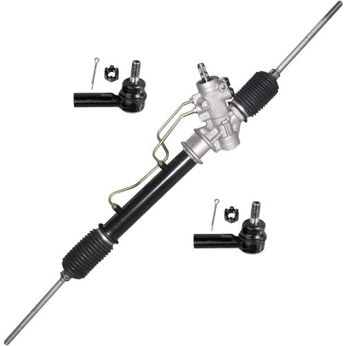 Detroit Axle - Rack & Pinion Kit for 1993-2002 Toyota Corolla Geo Chevy Prizm, Power Steering Rack & Pinion Assembly, 2 Outer Tie Rod Ends Replacement