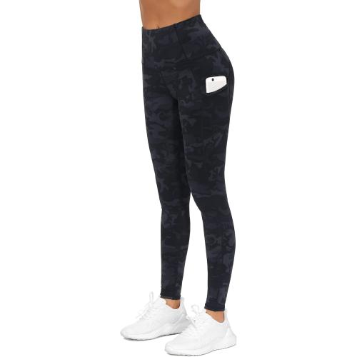 SIZE SMALL THE GYM PEOPLE Thick High Waist Yoga Pants with Pockets, Tummy Control Workout Running Yoga Leggings for Women