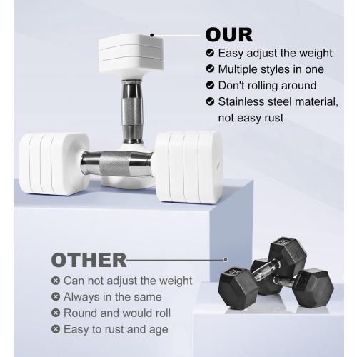 15LB 20LB 50LB Adjustable Dumbbell Set, 4 in 1 Free Weights Dumbbells Set for Women Men Hand Weights Sets Adjust Dumbbell Weight Sets for Home Gym Exercise Workout Strength Training Equipments