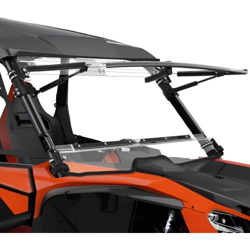 StarknightMT 2-in-1 Talon 1000 Flip Windshield Compatible with Talon 1000X/1000R/1000X4 2019 , Scratch & UV Resistant Folding Clear Polycarbonate Front Windscreen, No-Drill Install