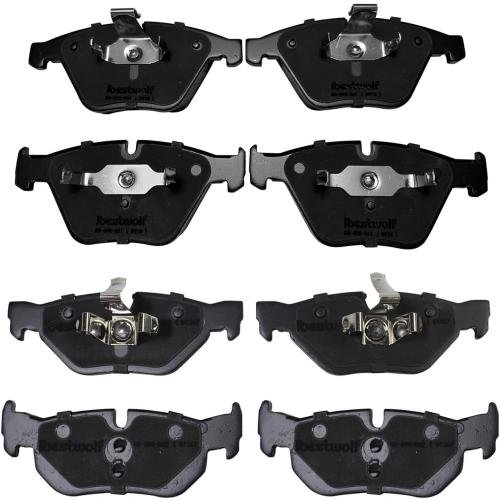 Front and Rear Ceramic Brake Pads for 2007-2013 BMW 328i 2007-2008 328xi for 2009-2013 328i xDrive for 2013-2015 BMW X1, Disc Brake Pad Replacement P-918 P-1267