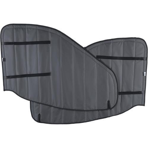 Magnetic Insulated Front Door Window Covers (Pair) for 2015-2026 Ford Transit Medium and High Roof Vans, Blackout Privacy Sun Shades for Stealth Camping – Dark Gray