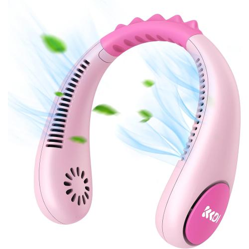 Kids Neck Fan, Portable Bladeless Fans for Kid 4-14Y Girls & Boys, 2600mAh USB Personal Mini Cooling Fan for Travel/Camping/Study, 4 Speeds, Lightweight, Compact, Perfect Summer Gifts for Kids