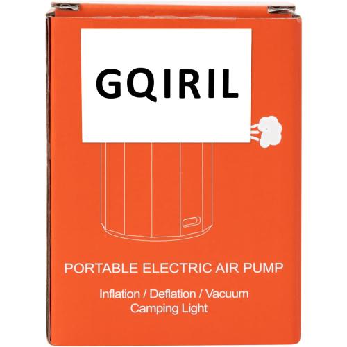 Black Portable Air Pump for Inflatables - 4.5Kpa Mini Powerful Air Mattress Pumps with Camping Light & Nozzles, Rechargeable Inflator Deflator Machine for Pool Float Sleeping Pad Vacuum Storage Bags