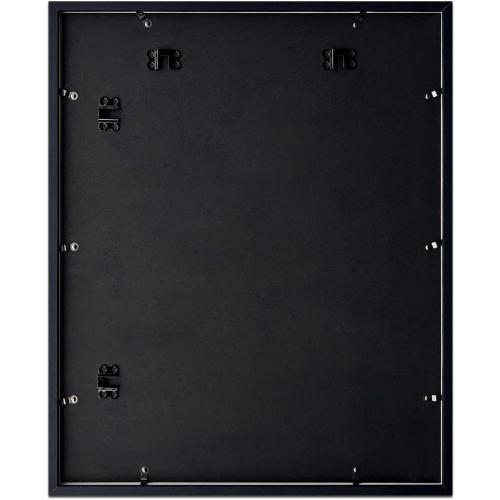 Black 16x20 EKMAX Shadow Box Frame in Black with Soft Linen Back - Composite Wood with Plexiglass for Wall and Tabletop