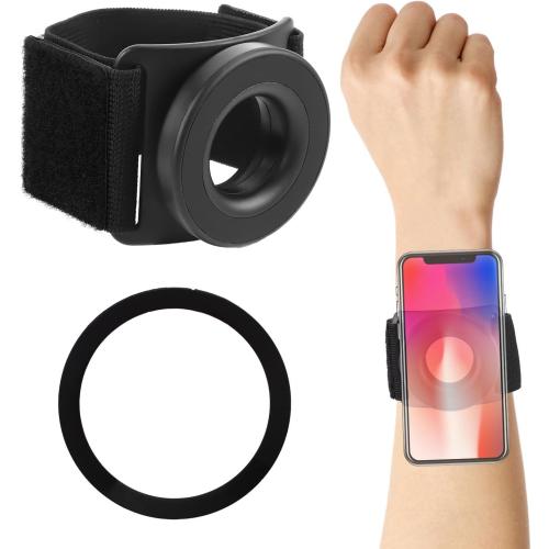 Magnetic Running Phone Holder for iPhone, 360° Rotatable Armband Cell Phone Holder Strong Adaptability Wrist Phone Carrier Compatible with iPhone 12 13 14 15 16 Pro Max Plus Mini