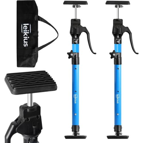 Aluminum Cabinet Jack Support Pole 2PC, 23.6-45.3 Inches Steel Telescopic Quick Rod Adjustable 3rd Hand Support System 200lbs Capacity for Installing Cabinets, Heavy Duty Cabinet Lift Jack